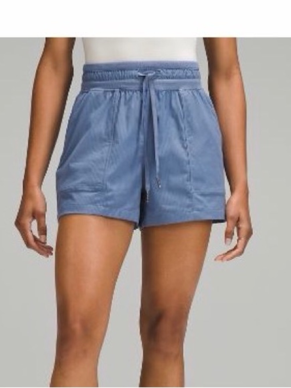 lululemon athletica High-Rise Drawstring Shorts - Oasis Blue